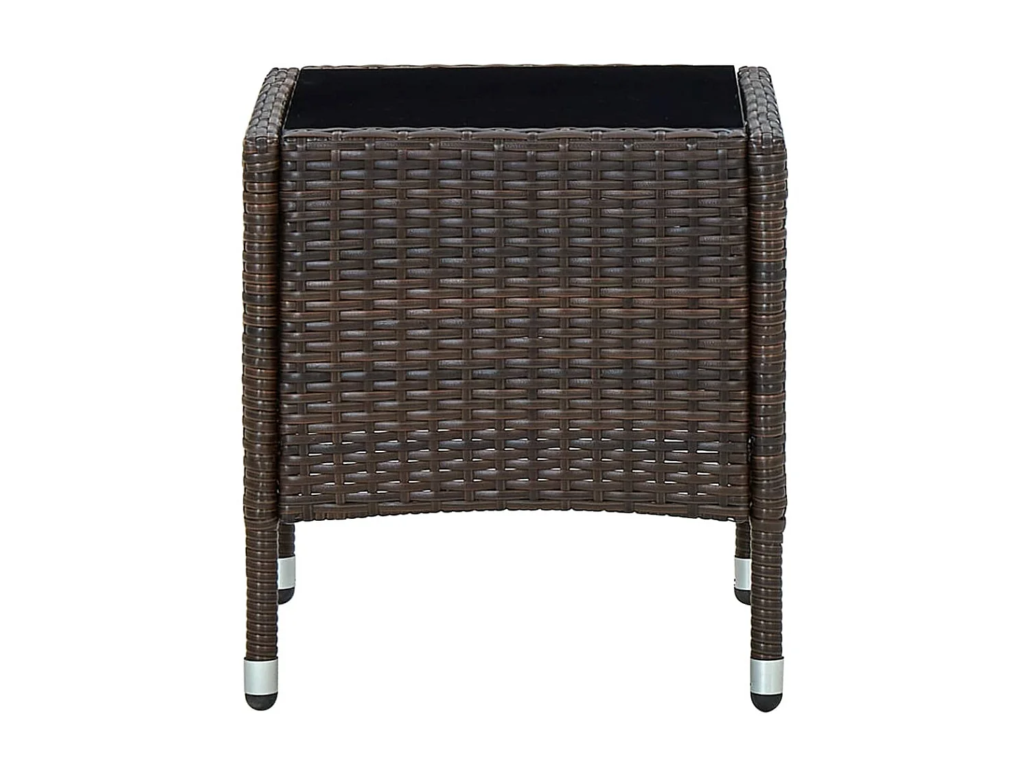 Table de jardin Marron 40x40x45 cm Résine tressée GHR11272