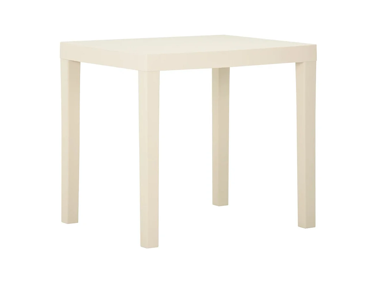Table de jardin Blanc 79x65x72 cm Plastique GHR99478