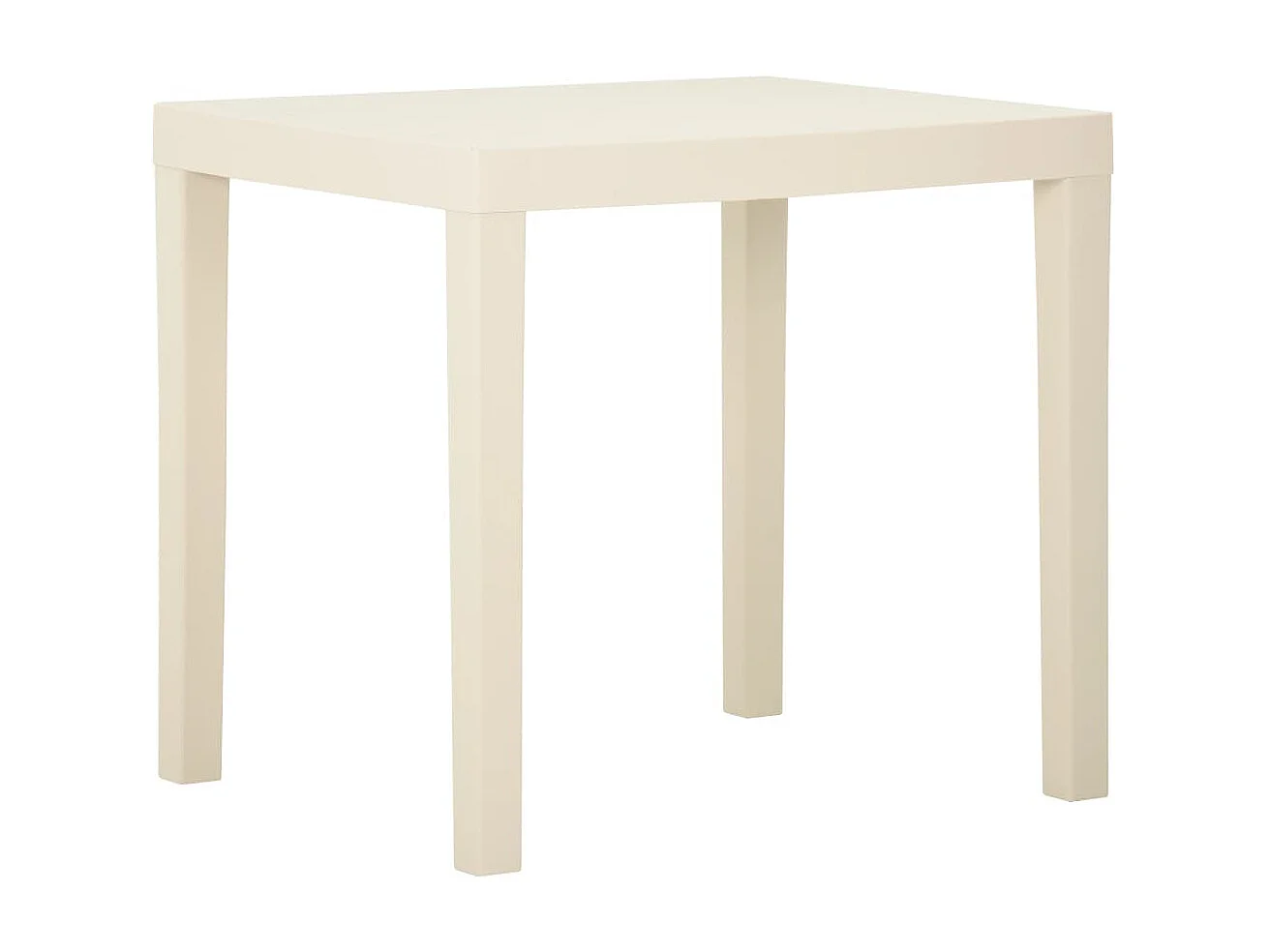 Tuintafel 79x65x72 cm kunststof wit NL664037