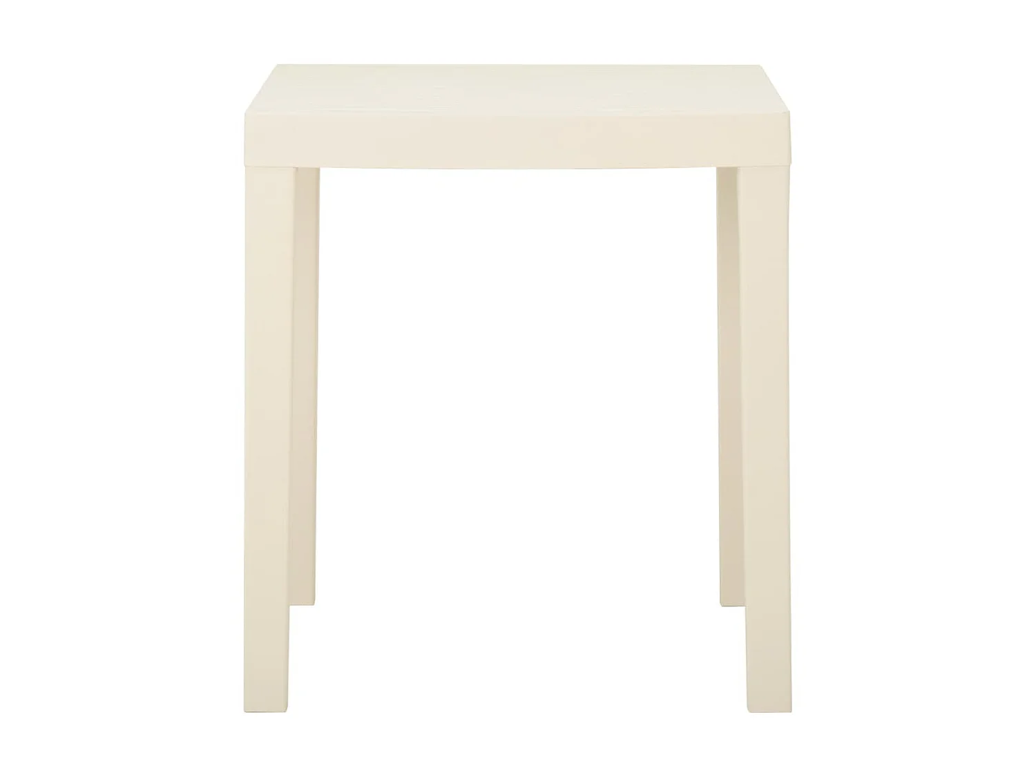 Tuintafel 79x65x72 cm kunststof wit NL664037