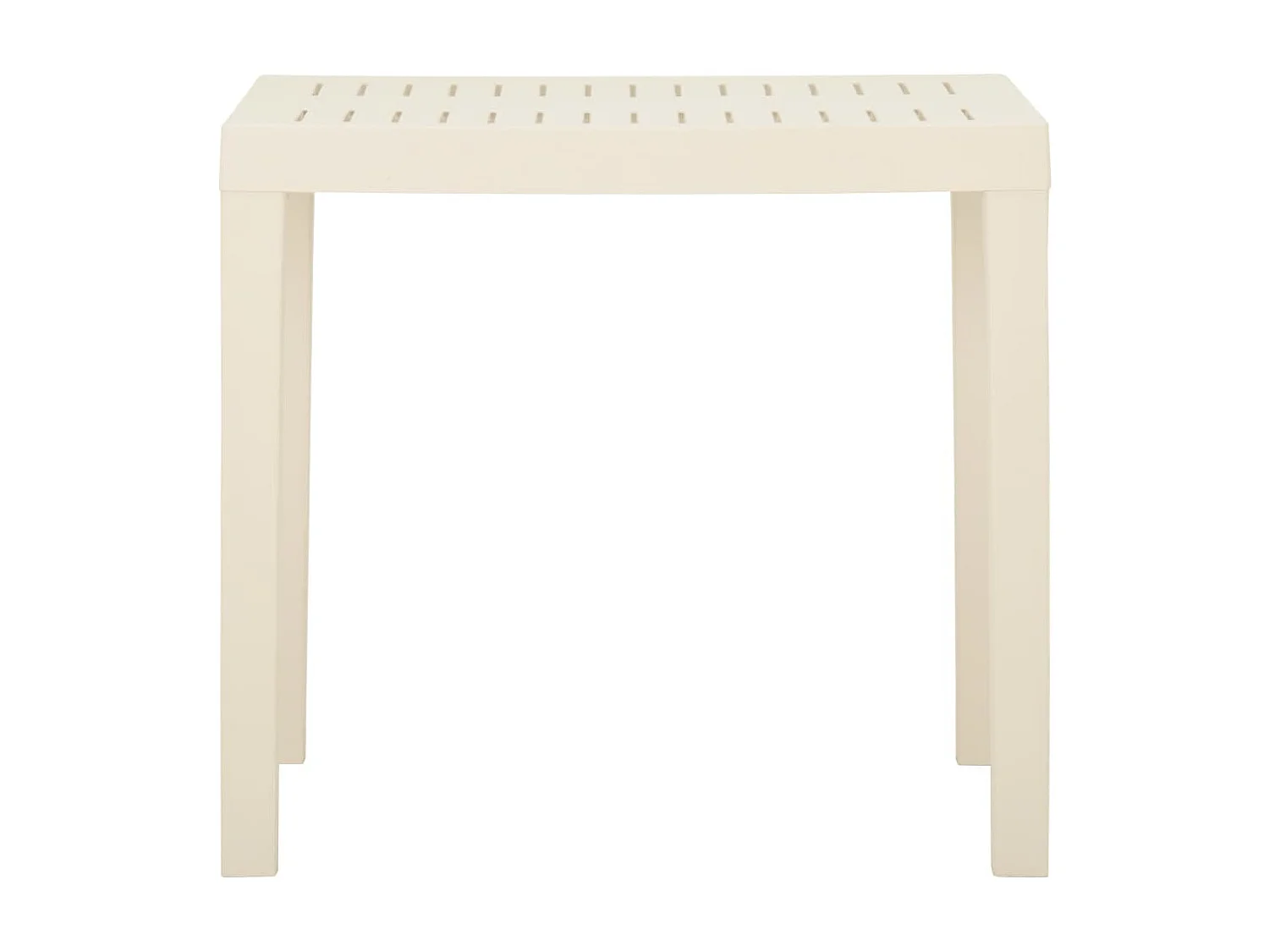 Tuintafel 79x65x72 cm kunststof wit NL664037