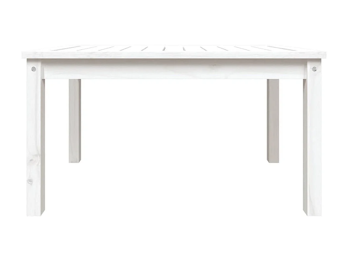 Table de jardin blanc 82,5x50,5x45 cm bois massif de pin GHR33162