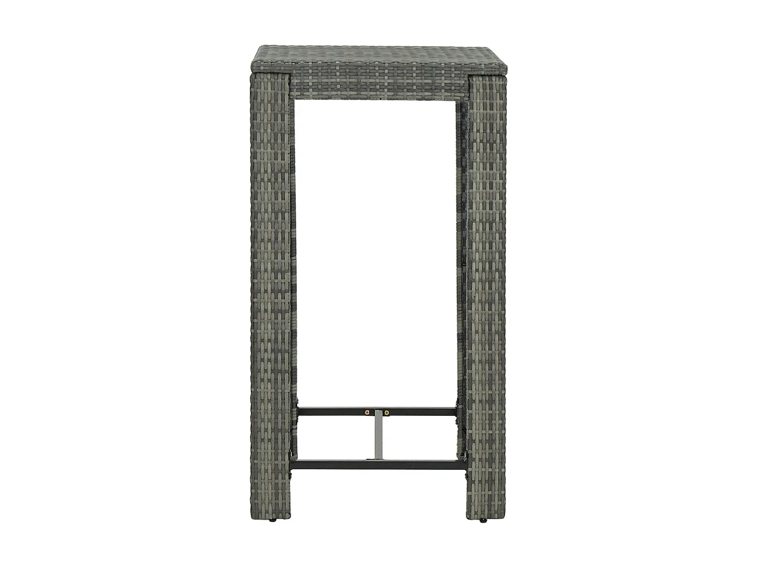 Table à manger de jardin Gris 60,5x60,5x110,5 cm Résine tressée GHR56273