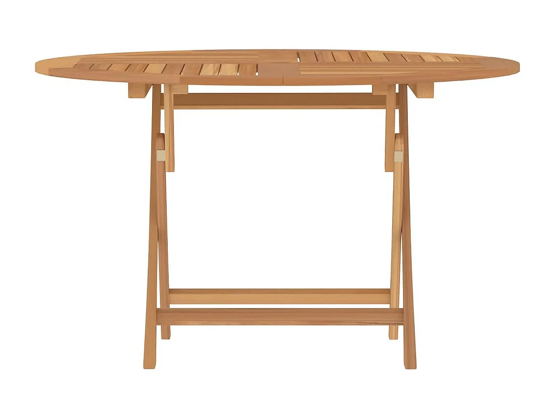 Table pliable de jardin Ø 120x75 cm bois massif de teck GHR31892