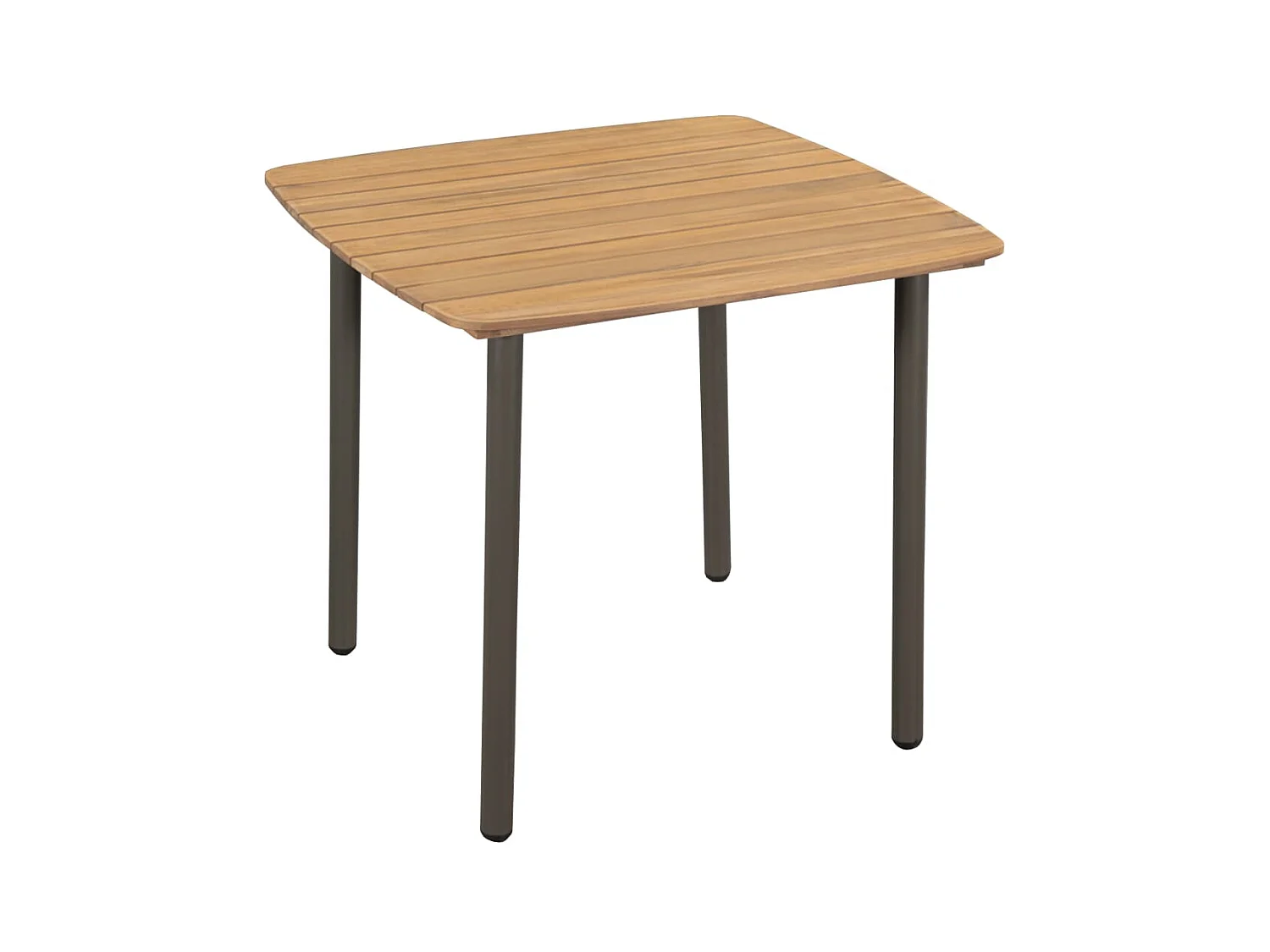 Table de jardin 80 x 80 x 72 cm Bois d'acacia solide et acier GHR35048