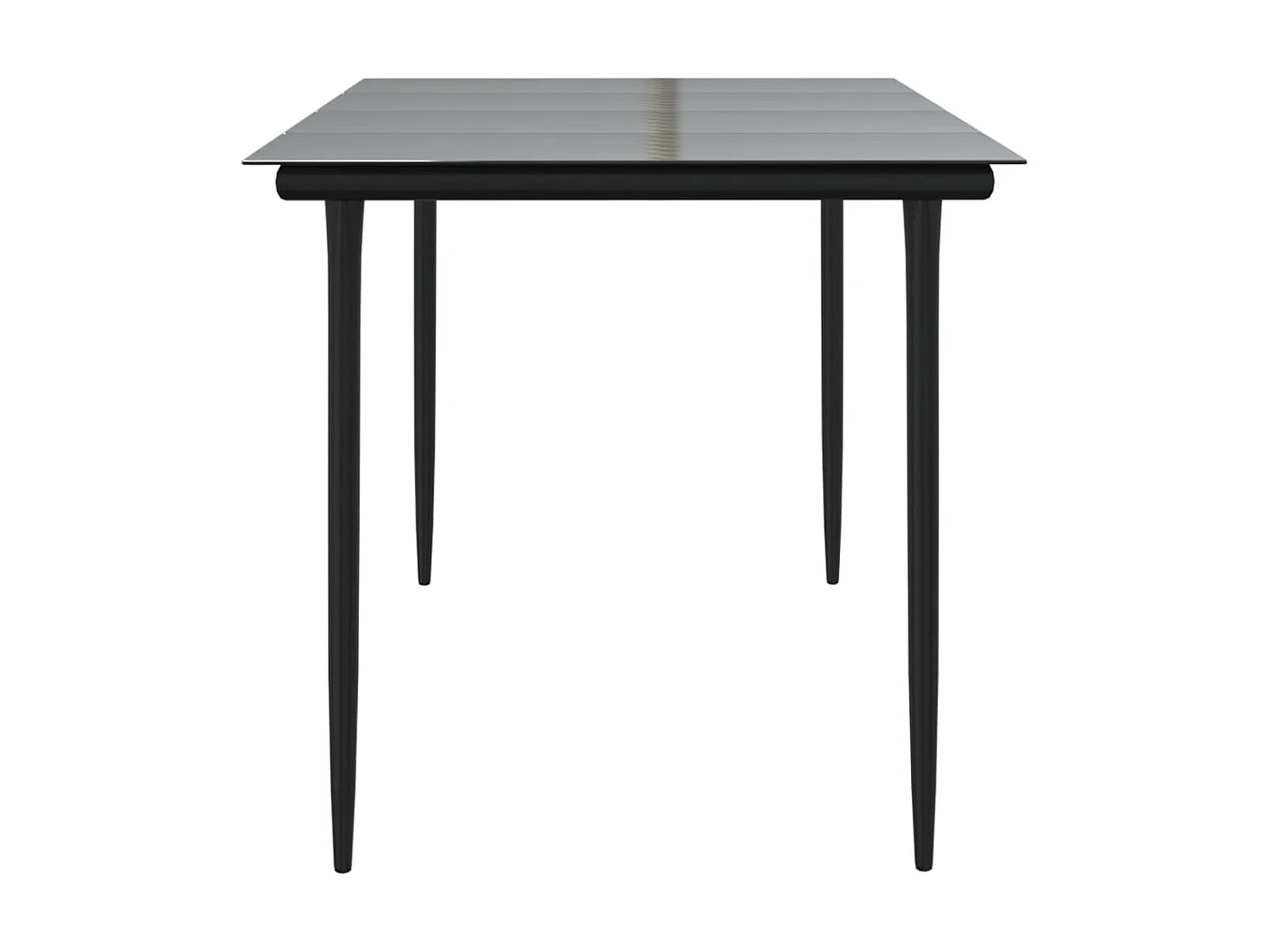 Mesa de jantar para jardim 160x80x74 cm aço/vidro temperado PT629955