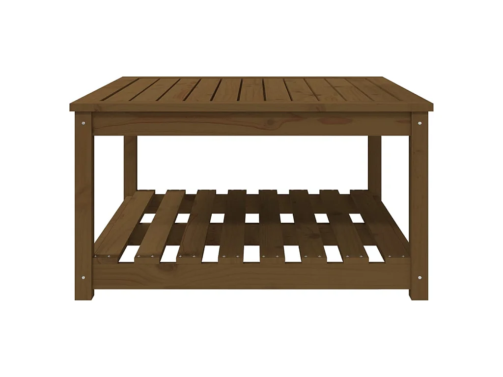 Table de jardin marron miel 82,5x82,5x45 cm bois massif de pin GHR28913
