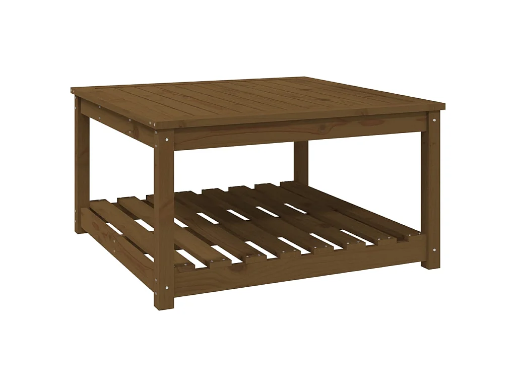 Table de jardin marron miel 82,5x82,5x45 cm bois massif de pin GHR28913