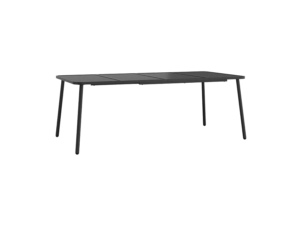 Table de jardin anthracite 200x100x71 cm acier GHR69740