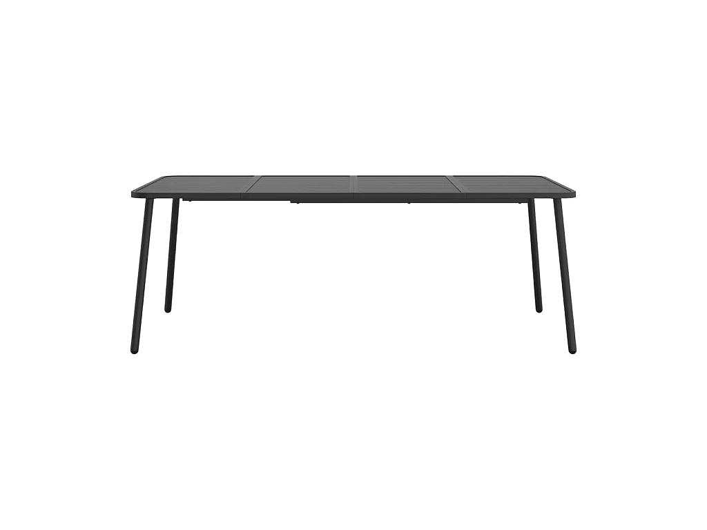 Table de jardin anthracite 200x100x71 cm acier GHR69740