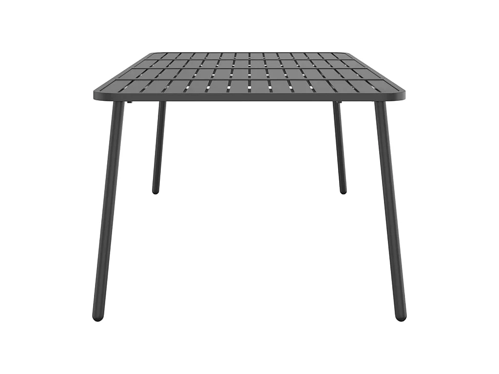 Table de jardin anthracite 200x100x71 cm acier GHR69740