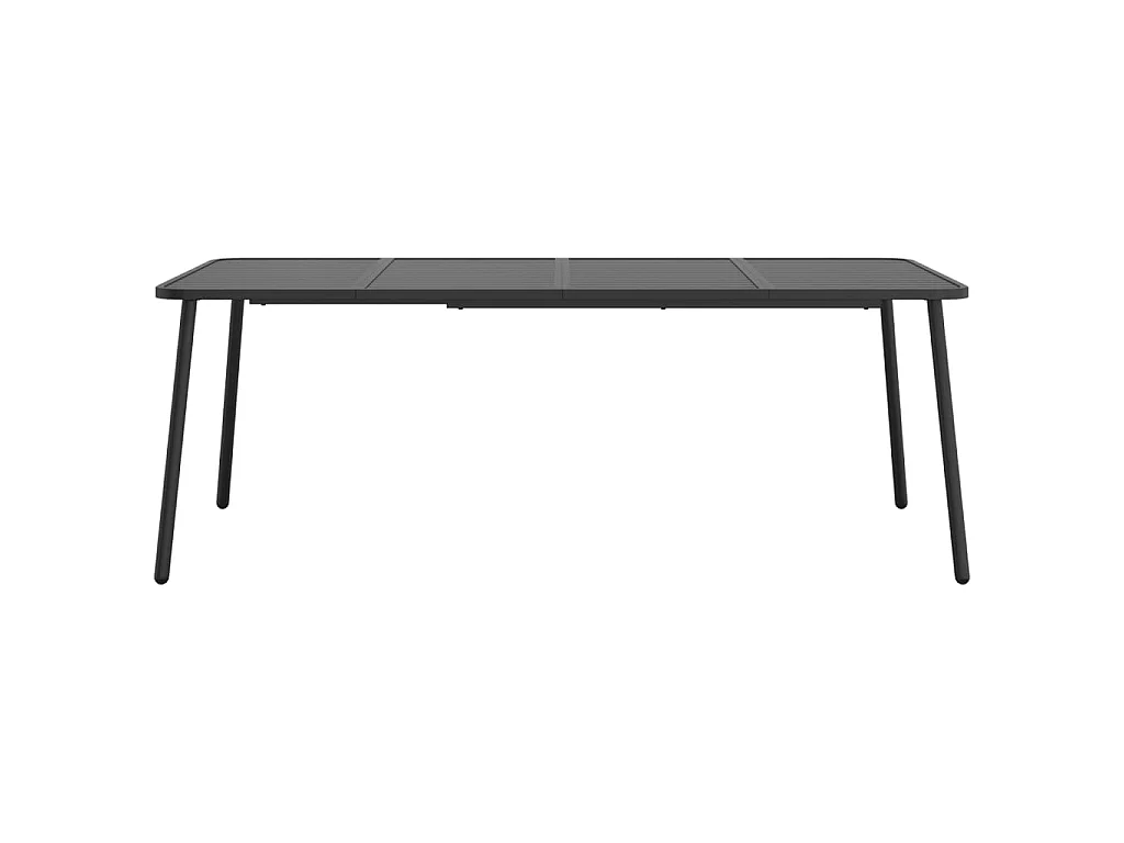 Mesa de comedor de jardín acero gris antracita 200x100x71 cm KOW54318