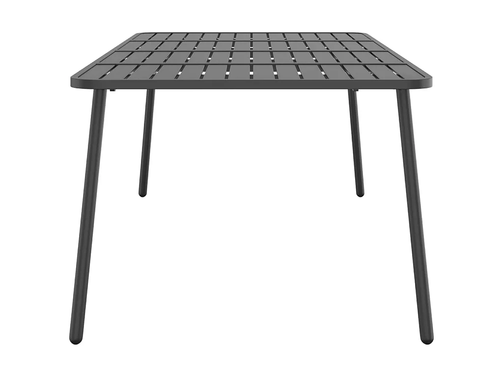 Mesa de comedor de jardín acero gris antracita 200x100x71 cm KOW54318