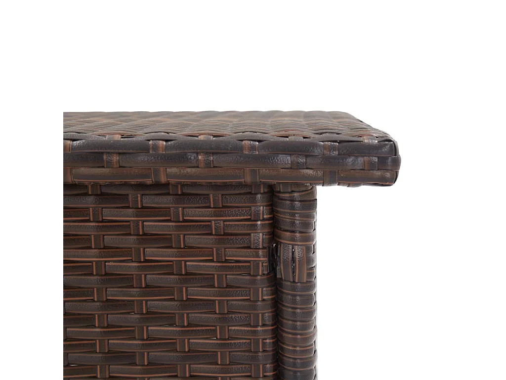 Table à thé Marron 50x50x47 cm Résine tressée GHR38653