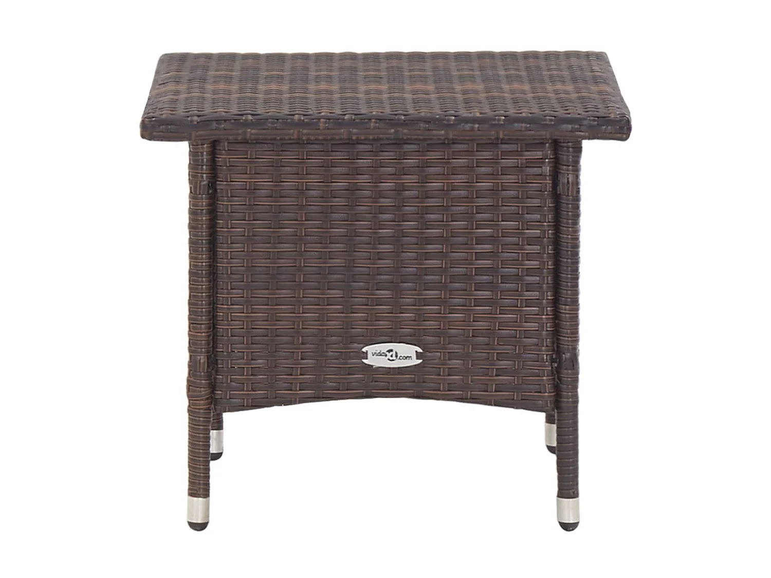 Table à thé Marron 50x50x47 cm Résine tressée GHR38653