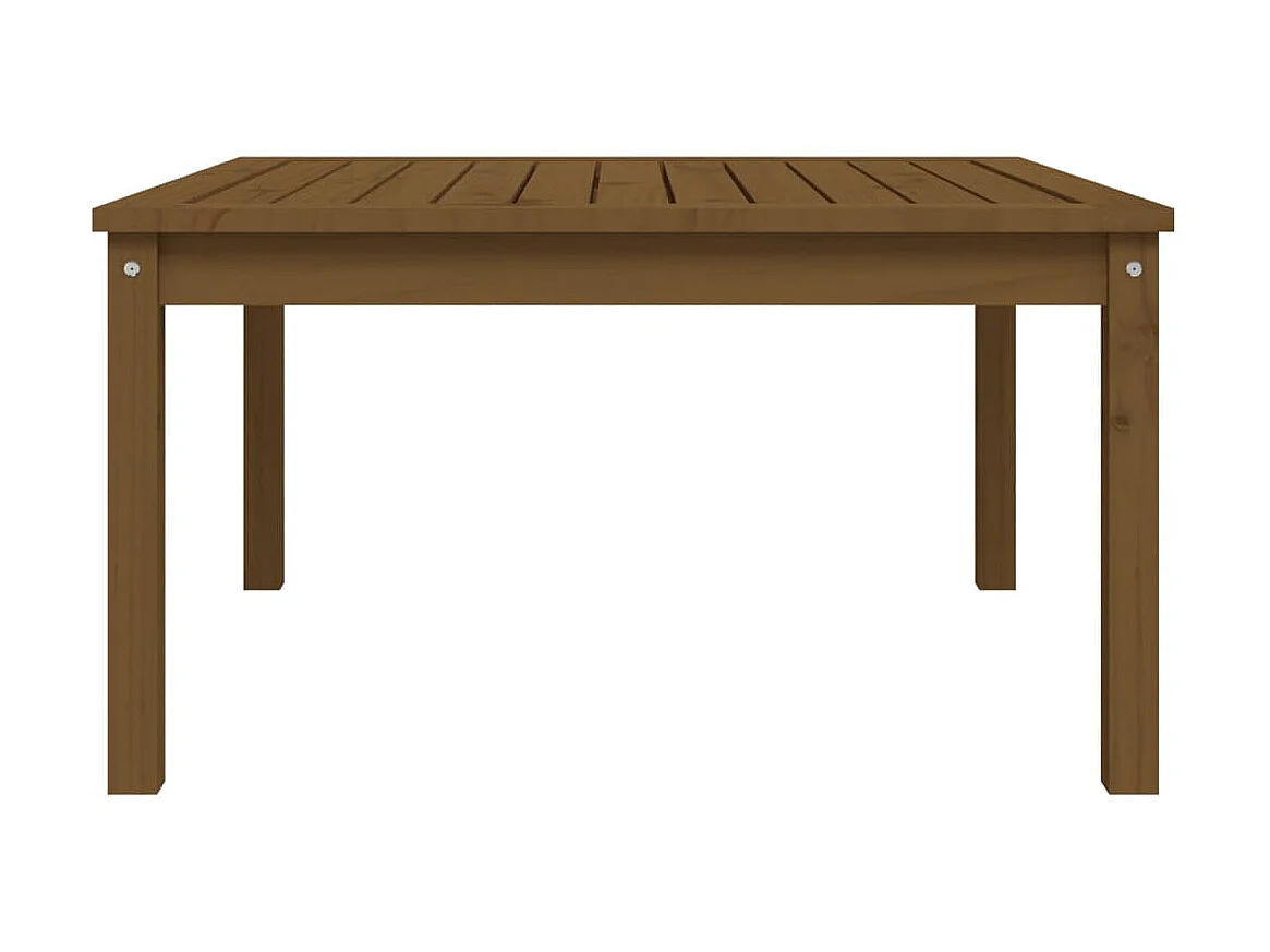 Table de jardin marron miel 82,5x82,5x45 cm bois massif de pin GHR24511