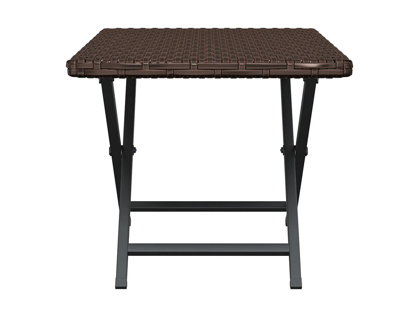 Mesa dobrável 45x35x32 cm vime PE castanho PT315043