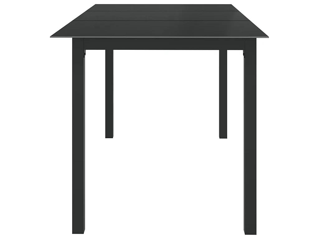Table de jardin Noir 150x90x74 cm Aluminium et verre GHR57609