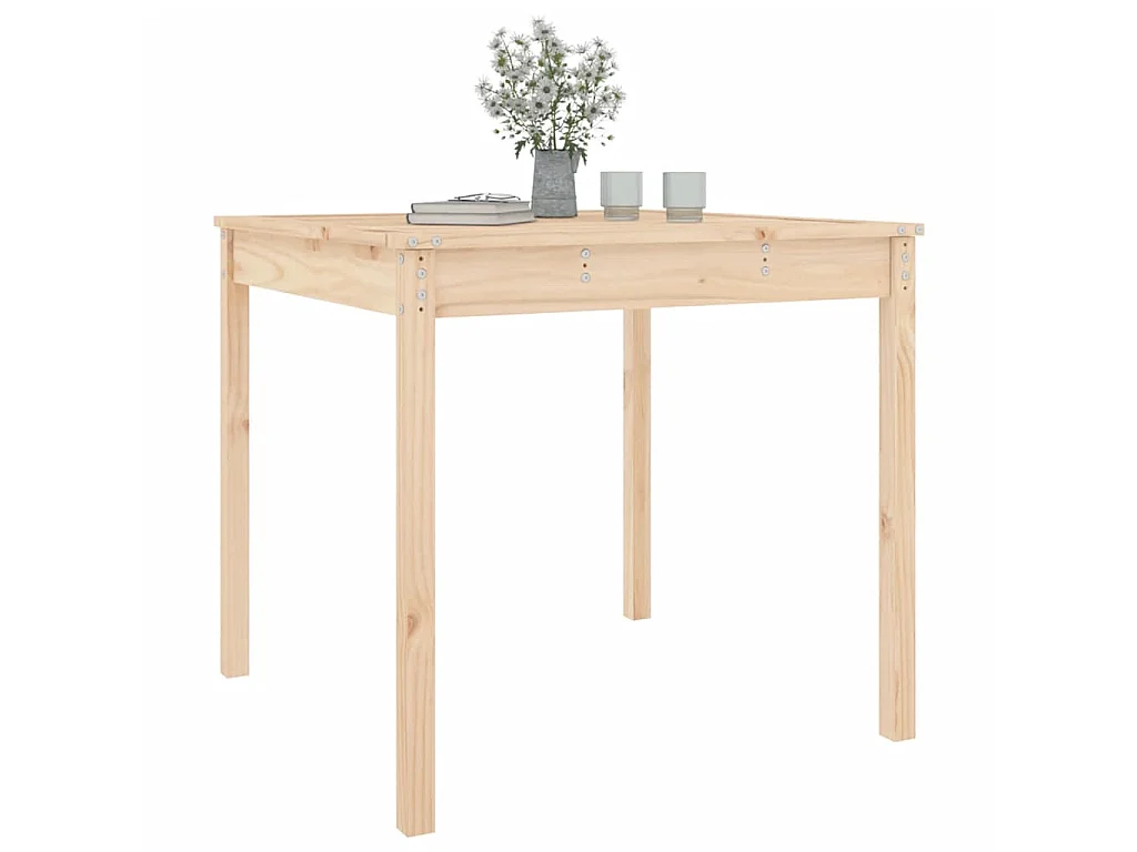 Table de jardin 82,5x82,5x76 cm bois massif de pin GHR31382