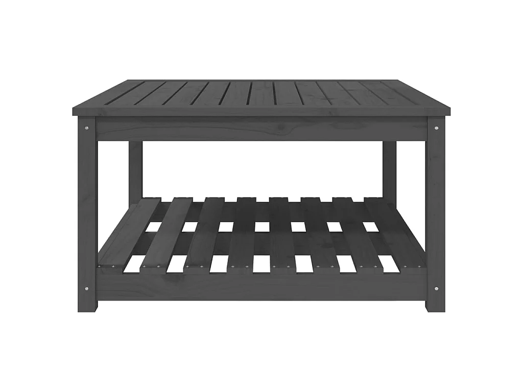 Tuintafel 82,5x82,5x45 cm massief grenenhout grijs NL190431