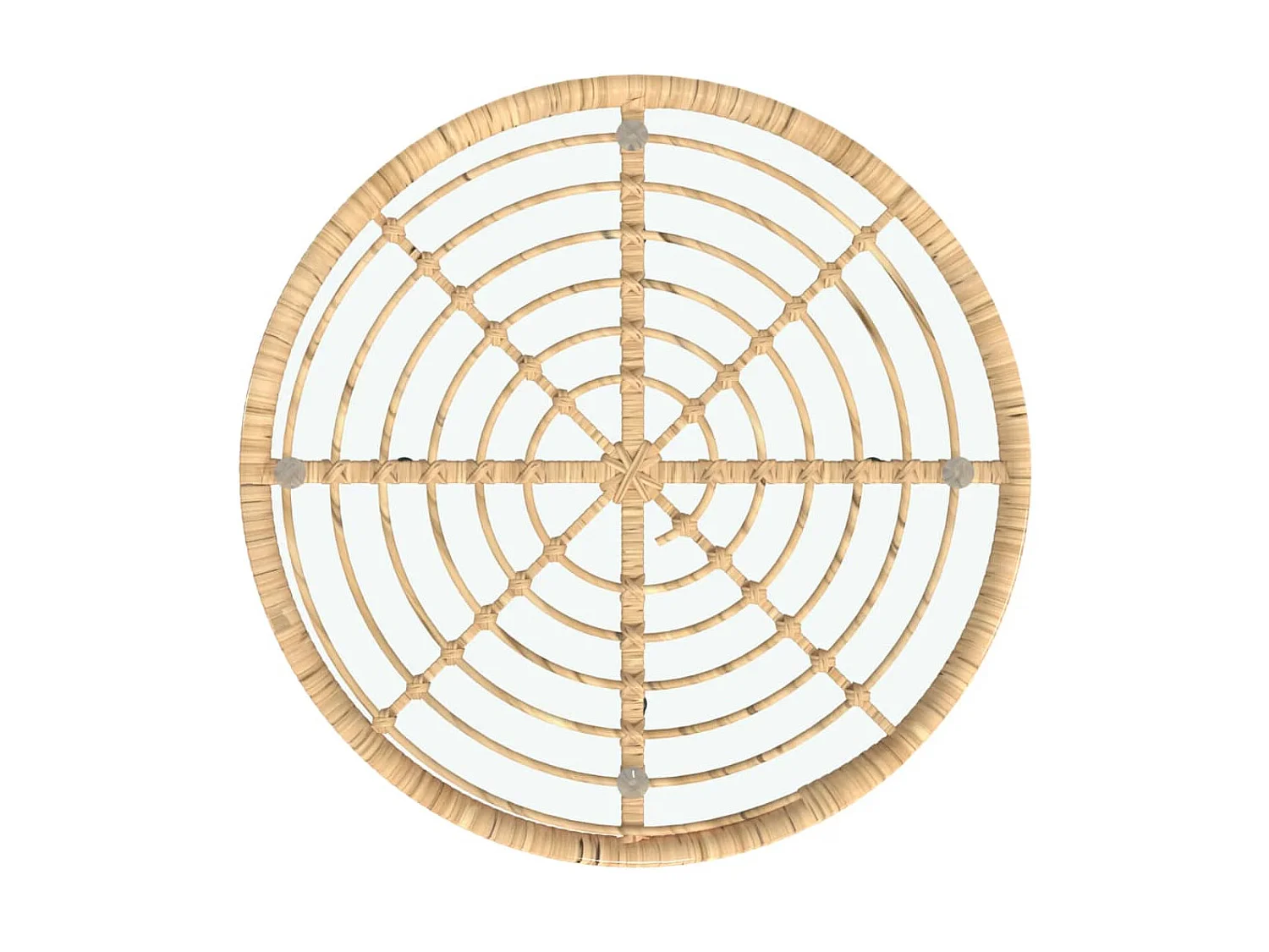 Mesa de jantar Ø80 cm  vidro temperado e aço PT721427