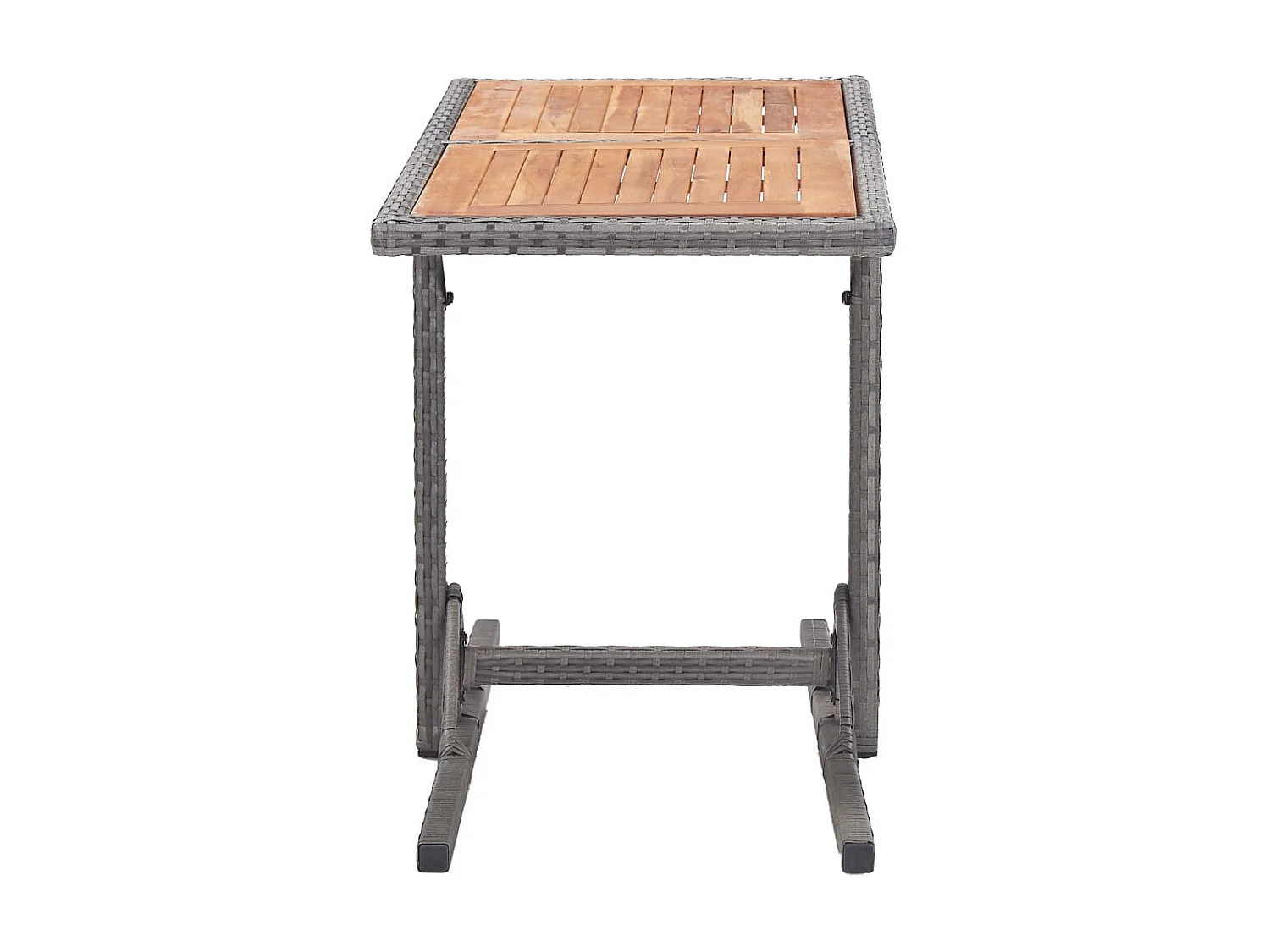 Table de jardin Anthracite Résine tressée et bois d'acacia GHR95164