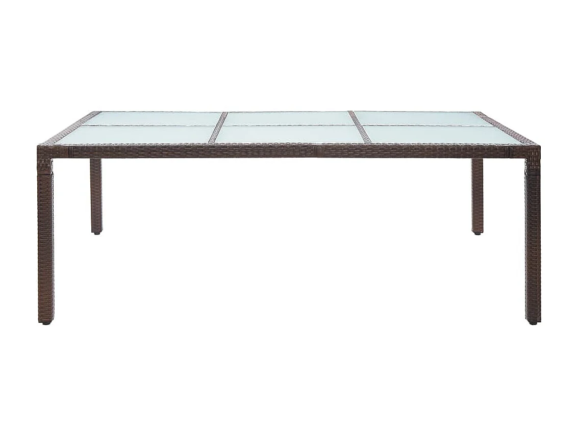 Table à manger de jardin Marron 200x150x74 cm Résine tressée GHR24378