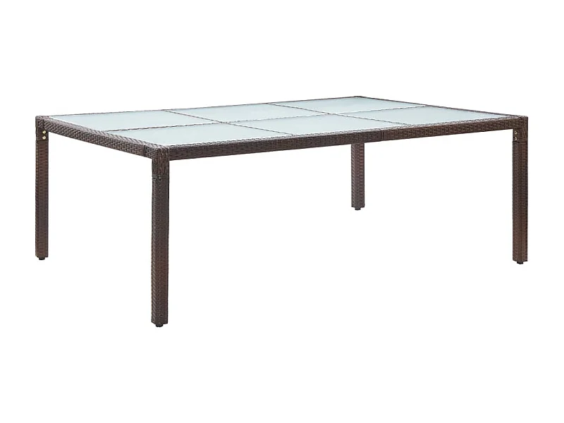 Table à manger de jardin Marron 200x150x74 cm Résine tressée GHR24378