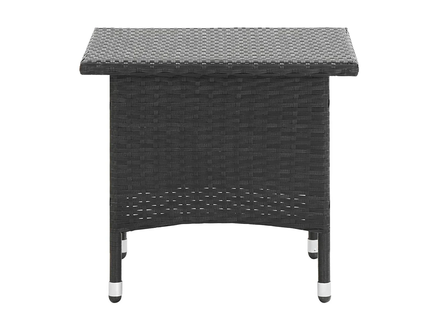 Table à thé Noir 50x50x47 cm Résine tressée GHR10593
