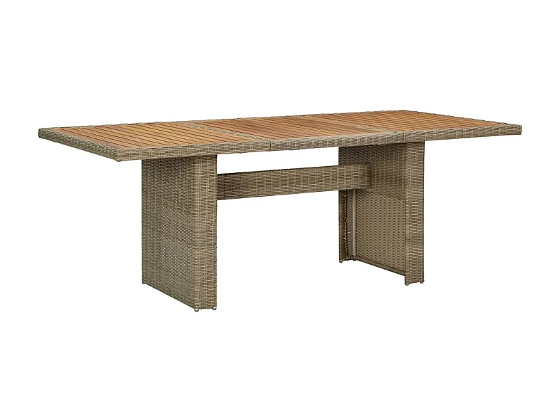 Table à manger de jardin Marron 200x100x74 cm Résine tressée GHR46591