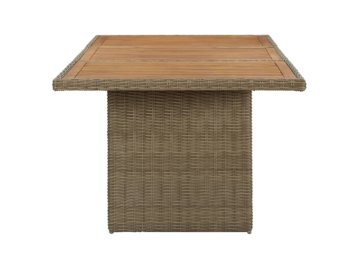 Table à manger de jardin Marron 200x100x74 cm Résine tressée GHR46591