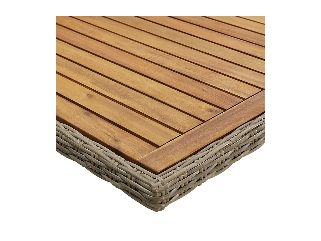 Table à manger de jardin Marron 200x100x74 cm Résine tressée GHR46591