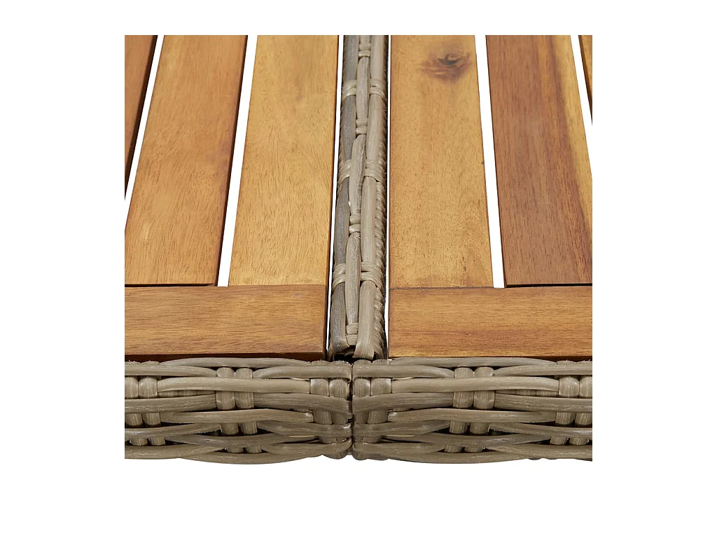 Table à manger de jardin Marron 200x100x74 cm Résine tressée GHR46591