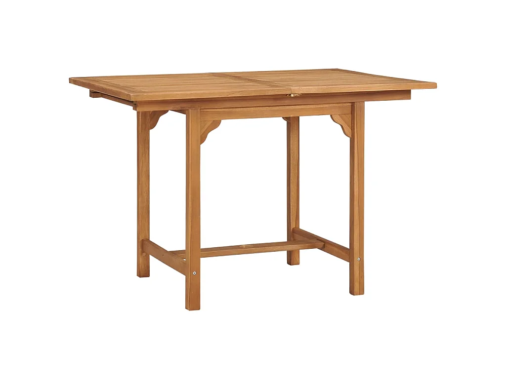 Table extensible de jardin (110-160)x80x75 cm Teck solide GHR17875