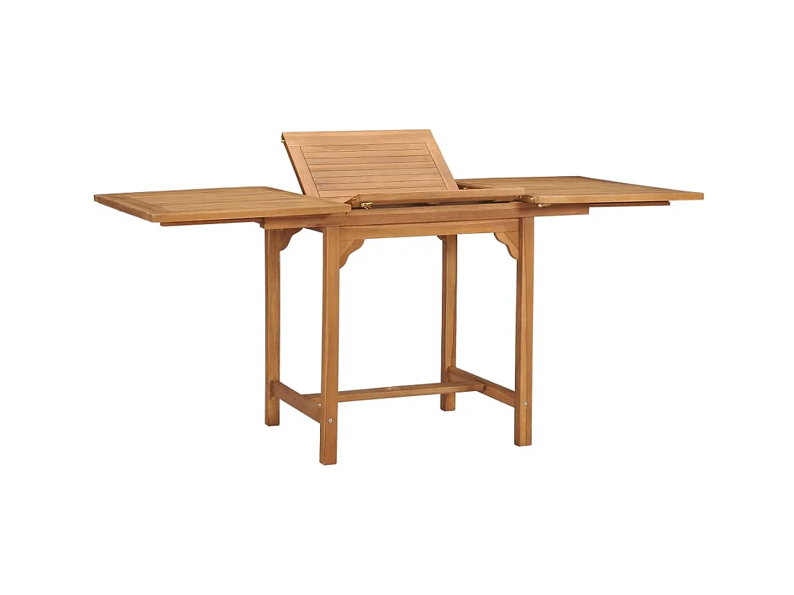 Table extensible de jardin (110-160)x80x75 cm Teck solide GHR17875