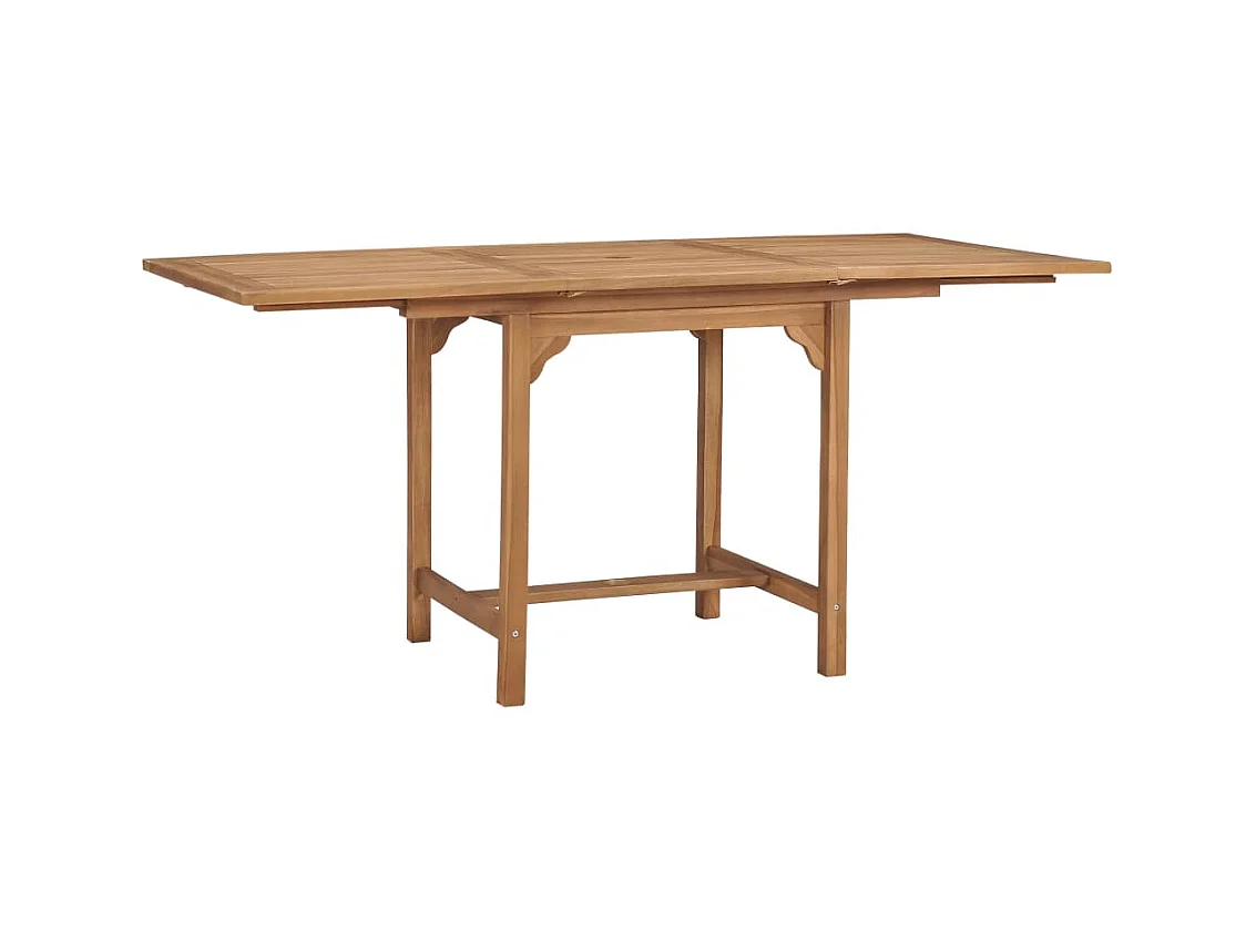 Table extensible de jardin (110-160)x80x75 cm Teck solide GHR17875