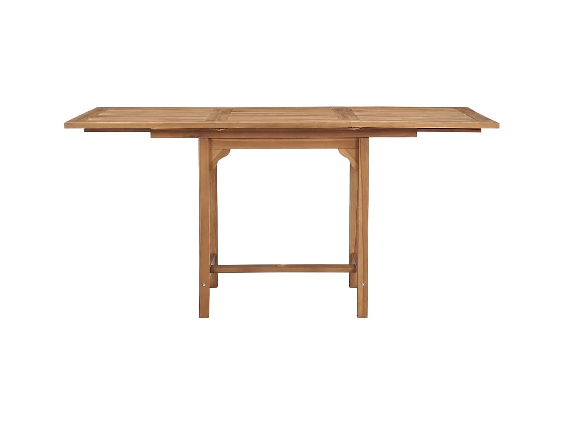 Table extensible de jardin (110-160)x80x75 cm Teck solide GHR17875