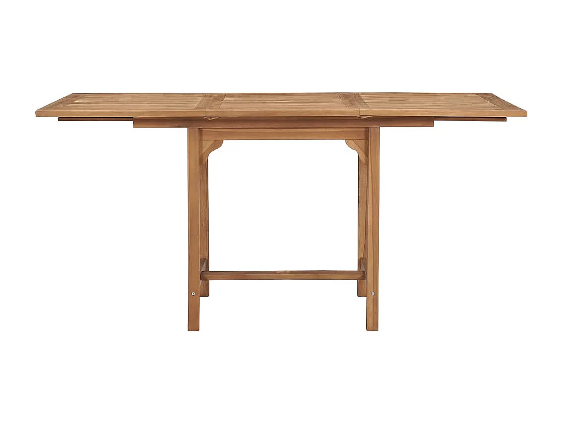 Table extensible de jardin (110-160)x80x75 cm Teck solide GHR17875