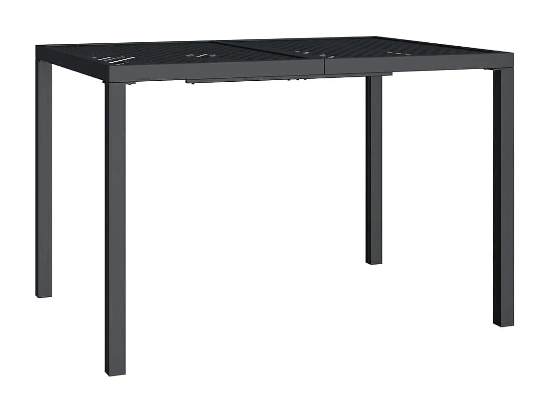 Table de jardin anthracite 110x80x72 cm acier GHR85808