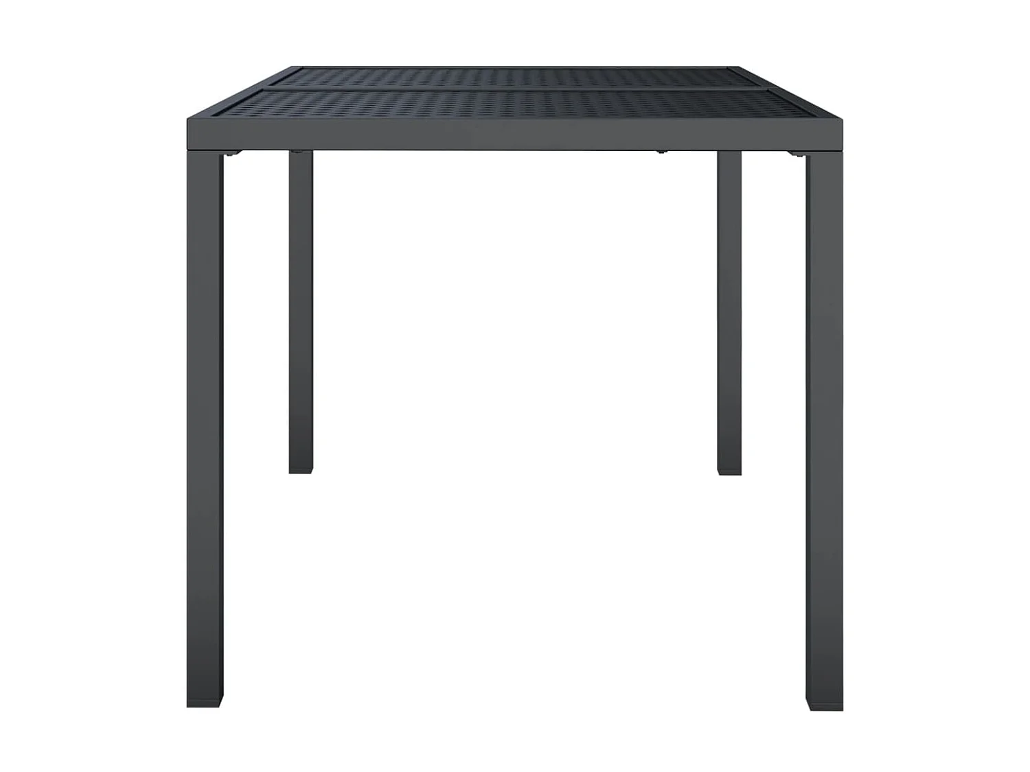 Table de jardin anthracite 110x80x72 cm acier GHR85808