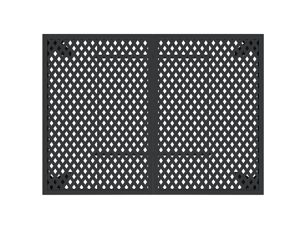 Table de jardin anthracite 110x80x72 cm acier GHR85808