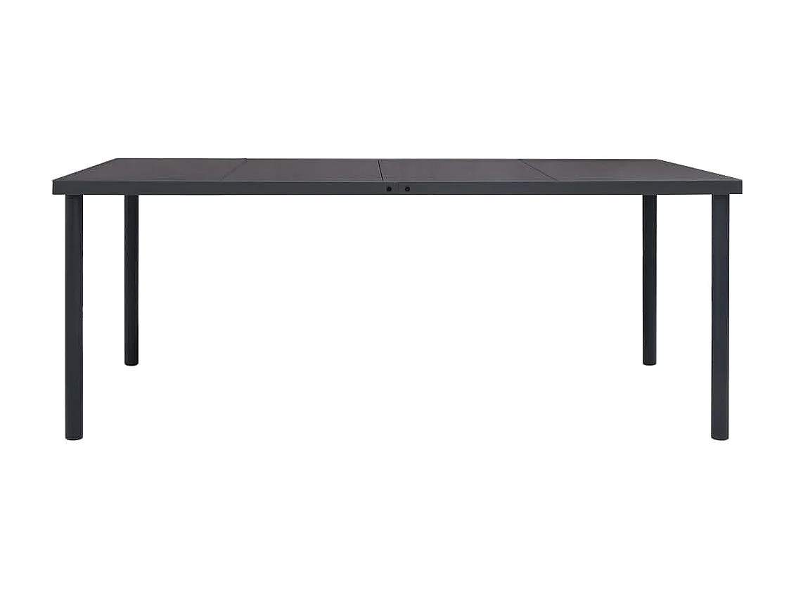Mesa de jantar para jardim 190x90x74 cm aço antracite PT720296