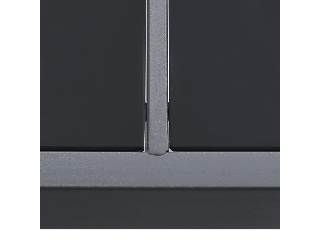 Mesa de jantar para jardim 190x90x74 cm aço antracite PT720296