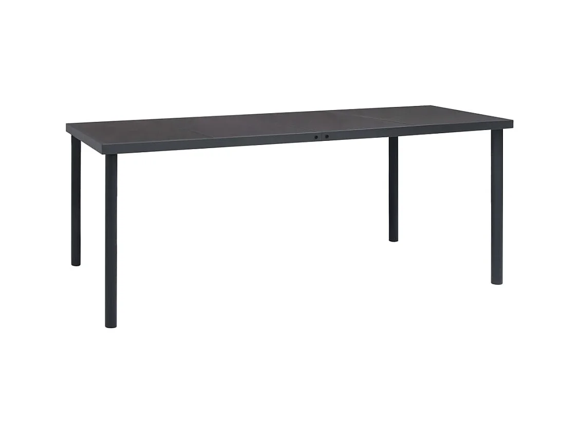 Table à manger de jardin Anthracite 190x90x74 cm Acier GHR71402