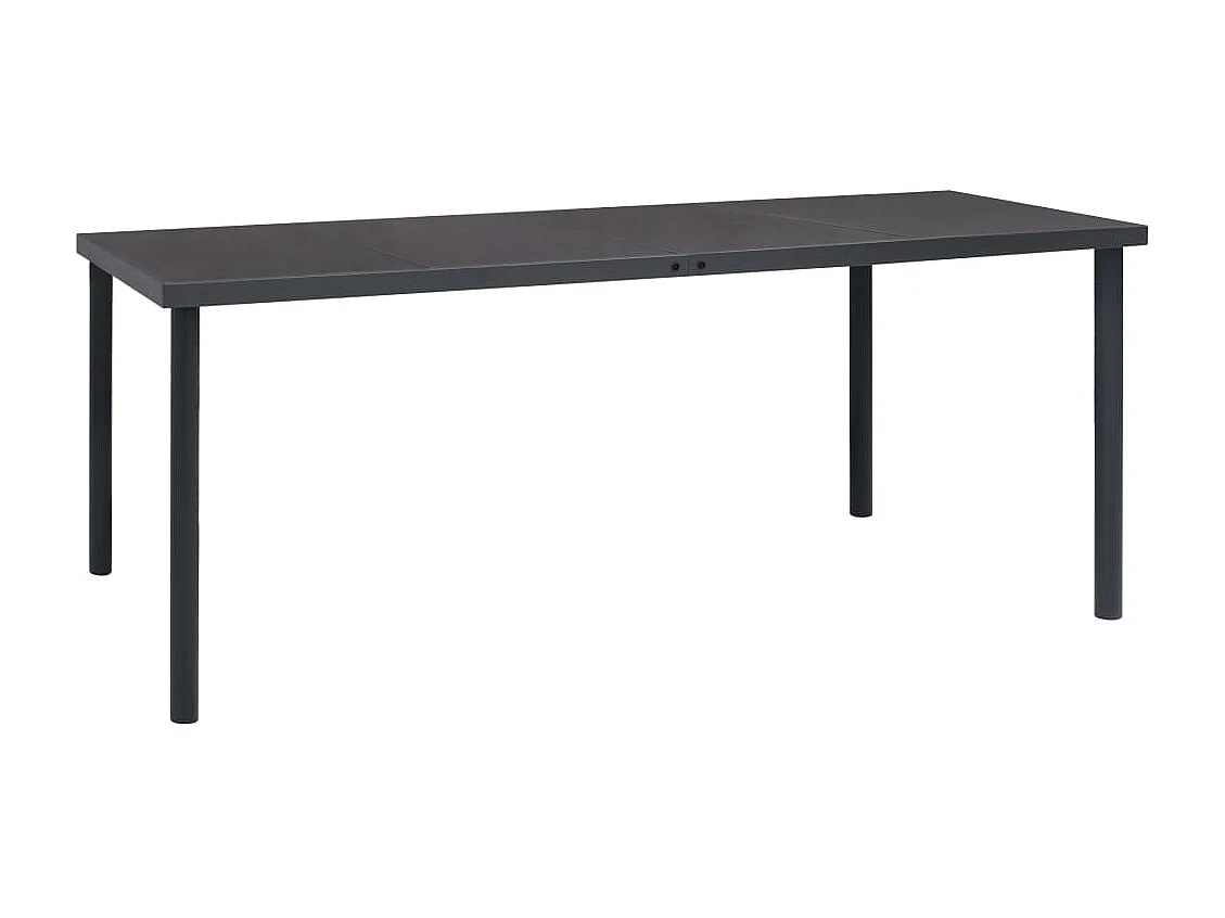 Table à manger de jardin Anthracite 190x90x74 cm Acier GHR71402