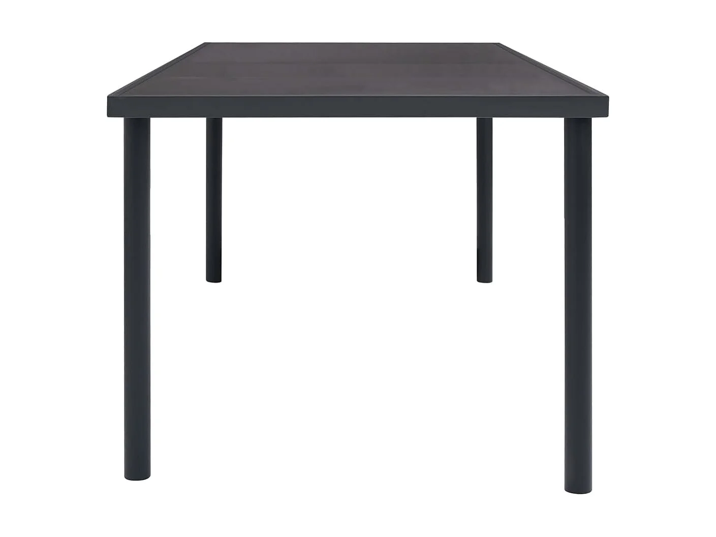 Table à manger de jardin Anthracite 190x90x74 cm Acier GHR71402