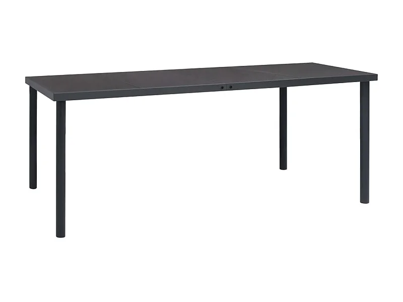Table à manger de jardin Anthracite 190x90x74 cm Acier GHR71402