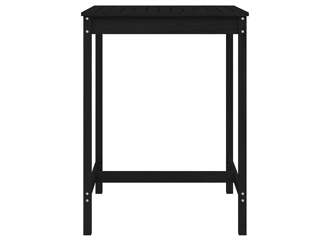 Tuintafel 82,5x82,5x110 cm massief grenenhout zwart NL884388