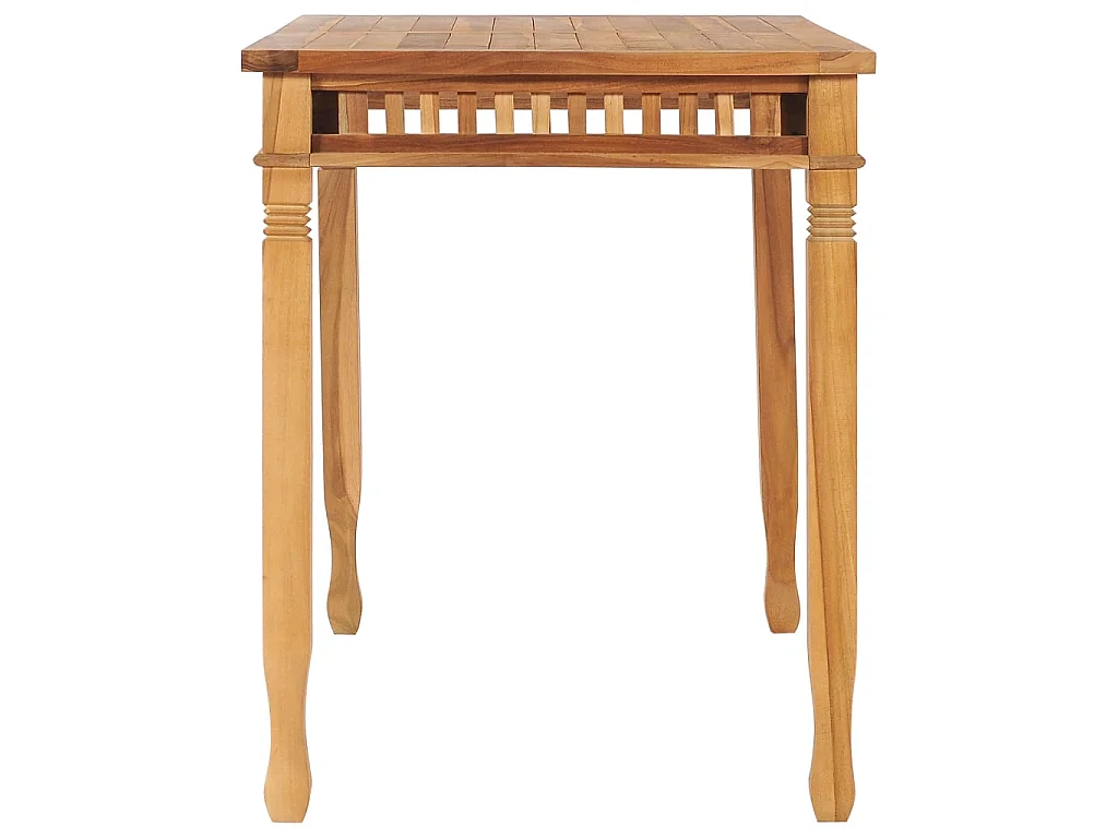 Mesa de comedor de jardín madera maciza de teca 120x65x80 cm KOW89869