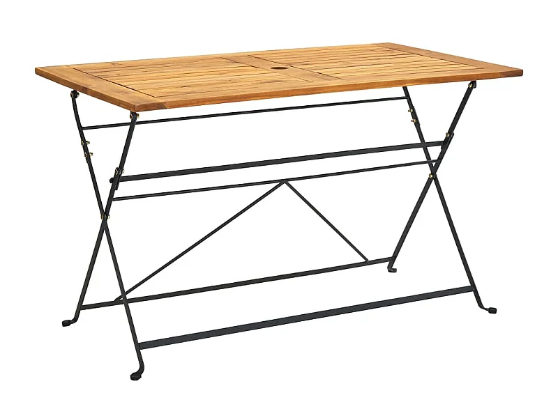 Mesa de jardim dobrável 120x70x74 cm madeira de acácia maciça PT960442